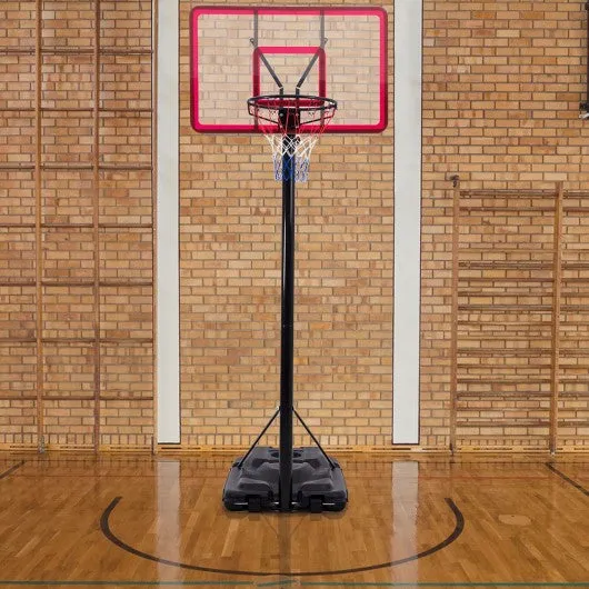 10' Height Adjustable Hoop Stand Basketball Backboard w/ Wheels