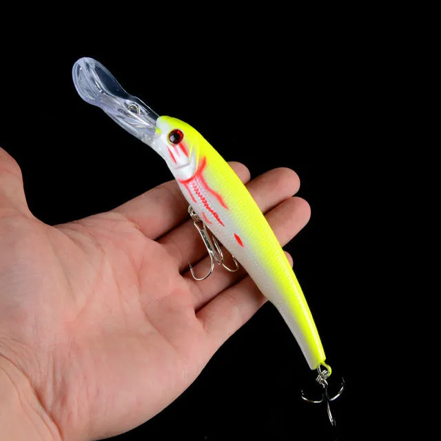 30g 16.5cm Minnow Fishing Lures Japan Deepswim Saltwater Hard Bait 3D Eyes Plastic Crank Bait Swimbait Sinking Wobbler