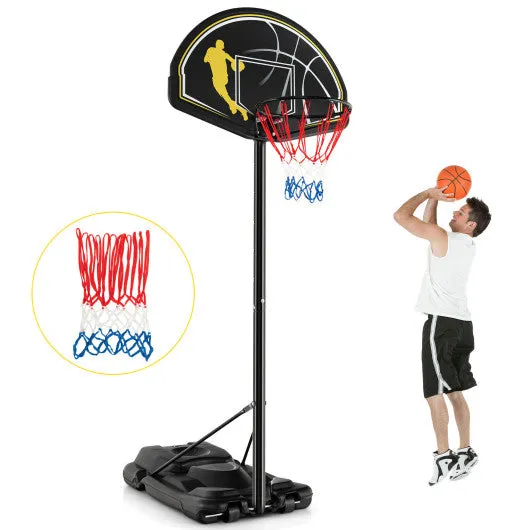 4.25-10 Feet Portable Adjustable Basketball Goal Hoop System