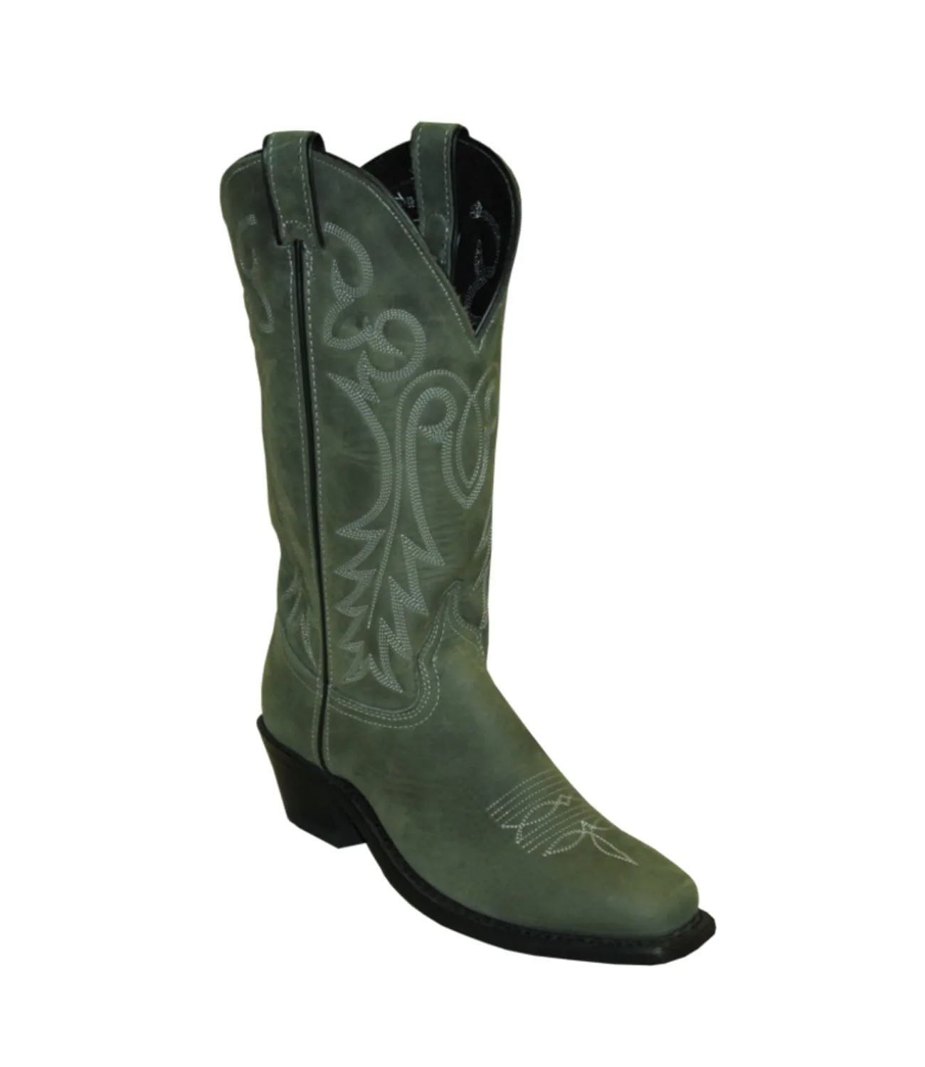 Abilene Boots Womens 12in USA Western Sage Grey Cowhide Cowboy Boots