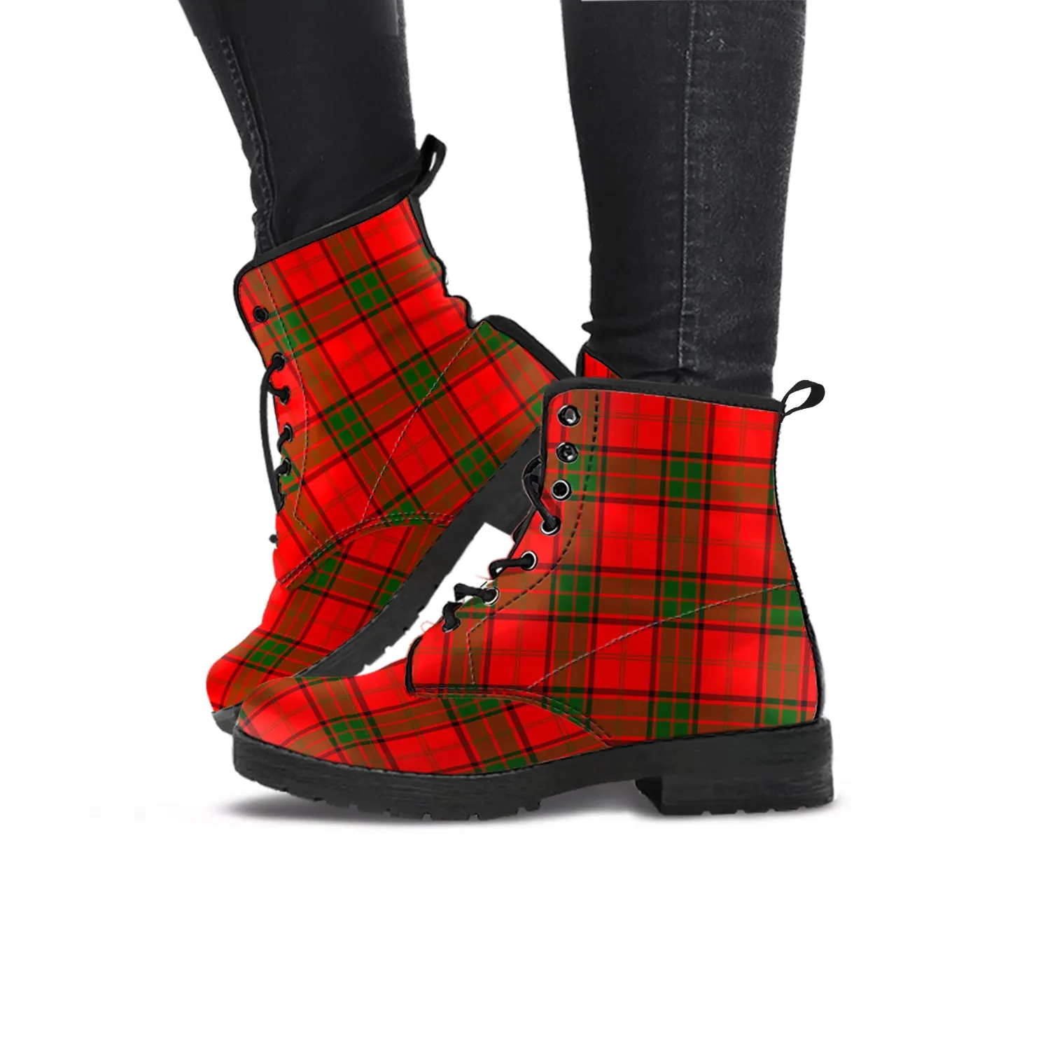 Adair Tartan Leather Boots