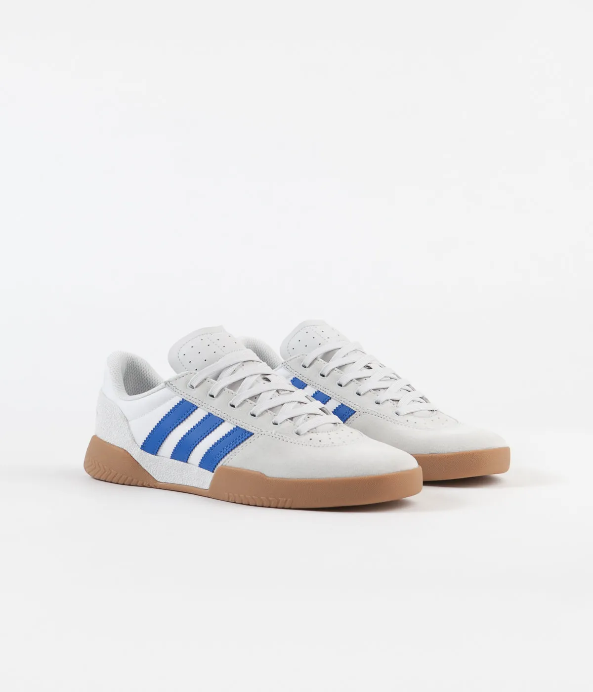 Adidas City Cup Shoes - Crystal White / Blue / Gum4