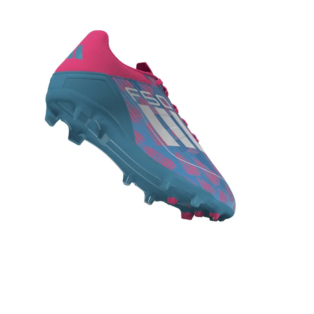 adidas F50 League FG/MG Firm Ground- Solar Blue/ FTWhite/ Solar Pink