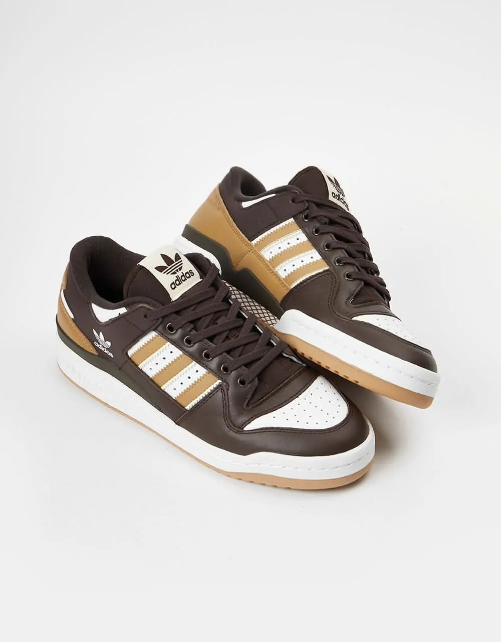 adidas Forum 84 Low ADV Skate Shoes - Dark Brown/Ecru Tint/White