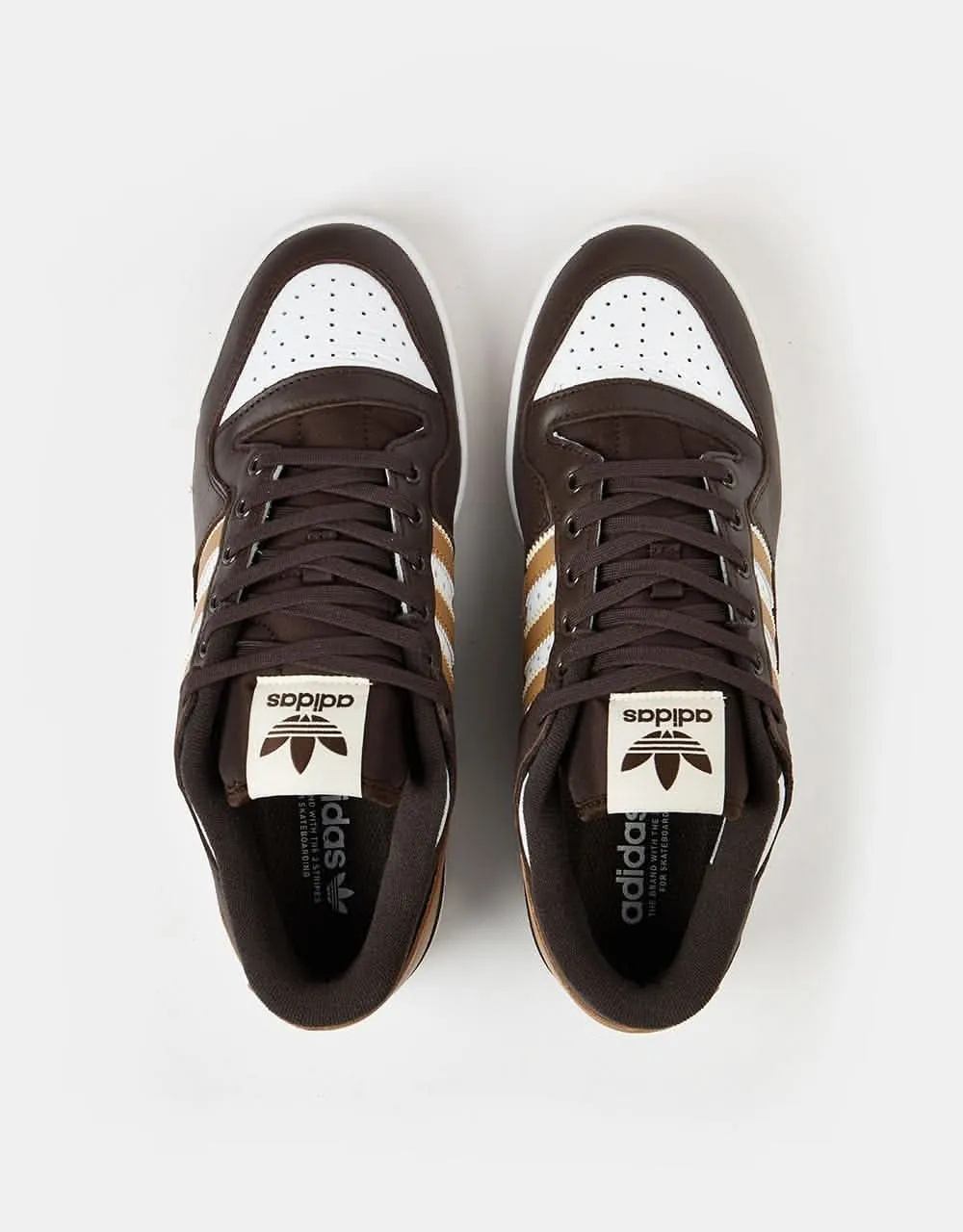 adidas Forum 84 Low ADV Skate Shoes - Dark Brown/Ecru Tint/White