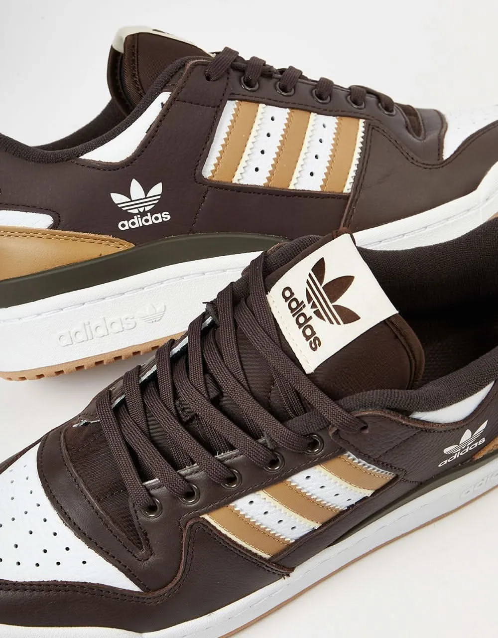 adidas Forum 84 Low ADV Skate Shoes - Dark Brown/Ecru Tint/White