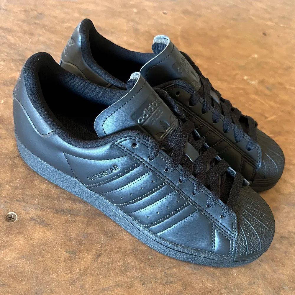 Adidas Superstar ADV Black Black Gold Leather Shoes