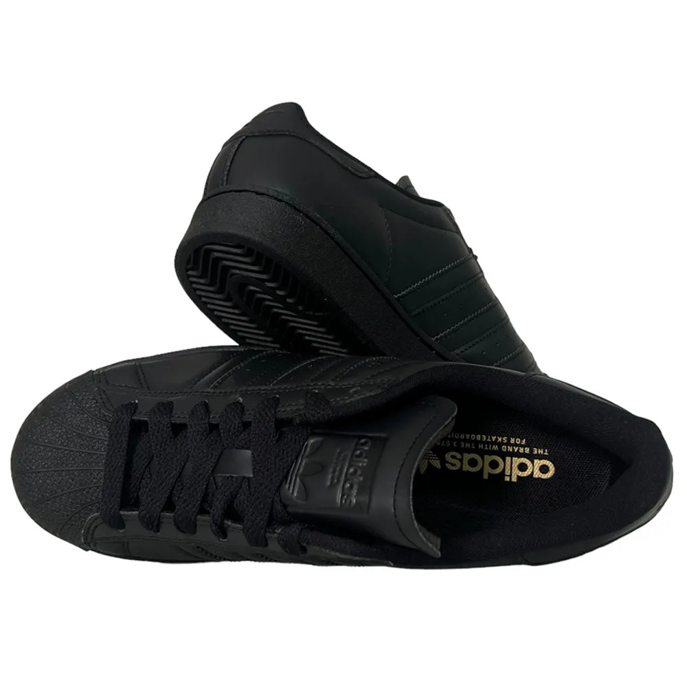 Adidas Superstar ADV Black Black Gold Leather Shoes