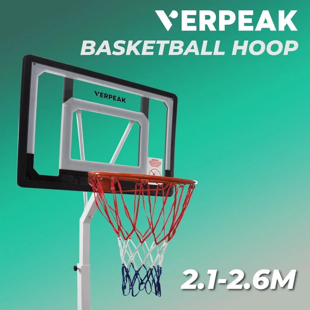 Adjustable Basketball Hoop Stand, Portable, Indoor/Outdoor - Verpeak