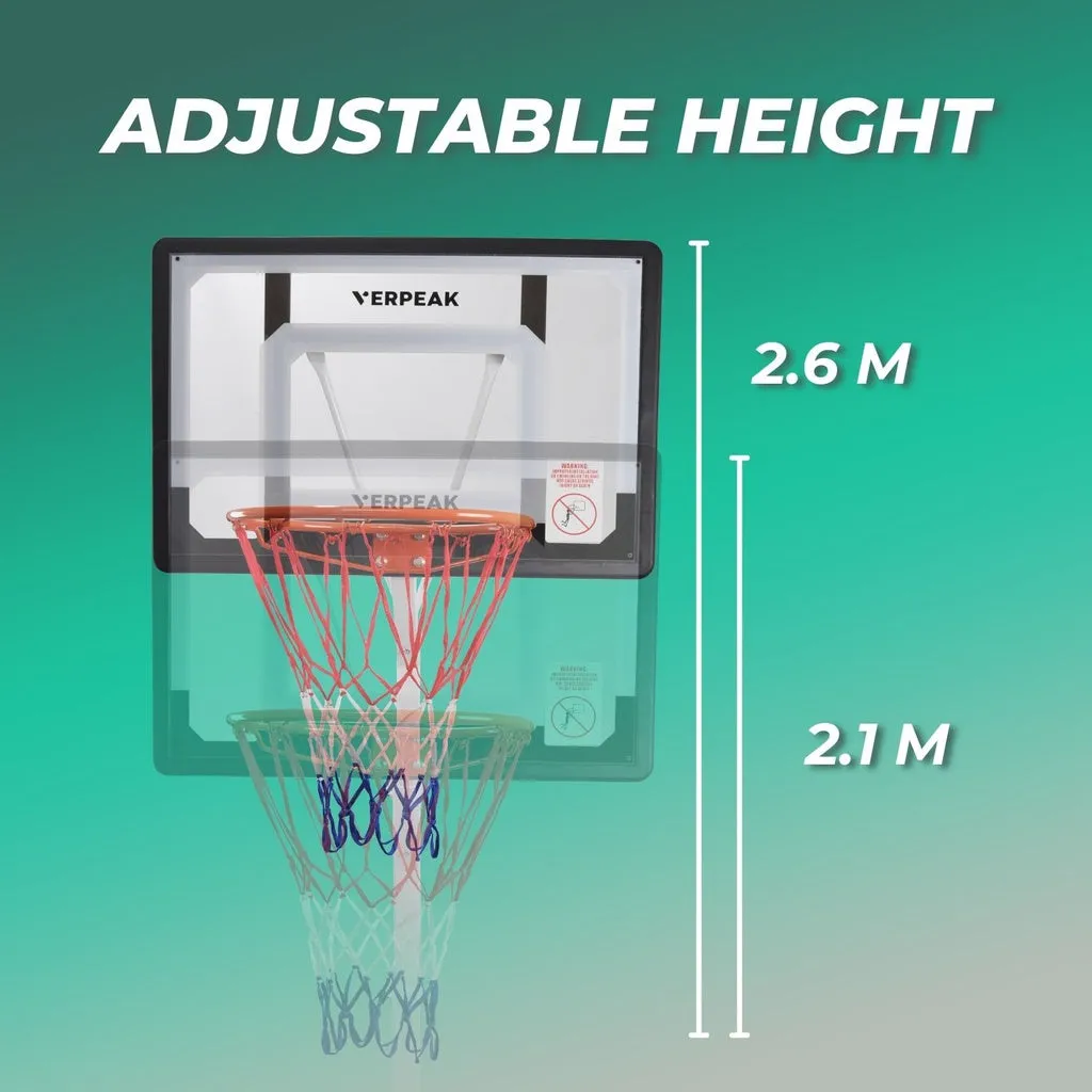 Adjustable Basketball Hoop Stand, Portable, Indoor/Outdoor - Verpeak