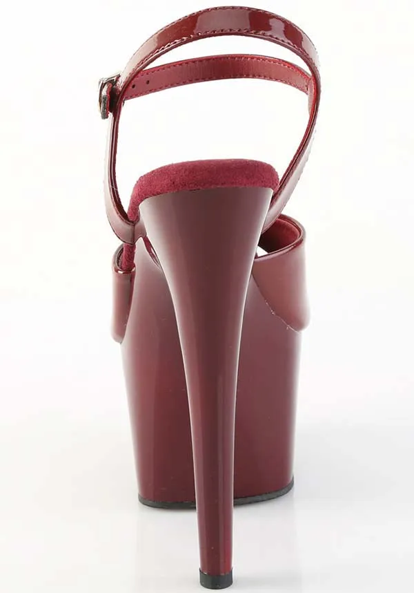 ADORE-709 [Burgundy Pat] | PLATFORM HEELS [PREORDER]