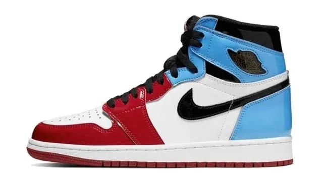 Air jordan 1 fearless aj1 men's shoe with red and blue stitching for comfort