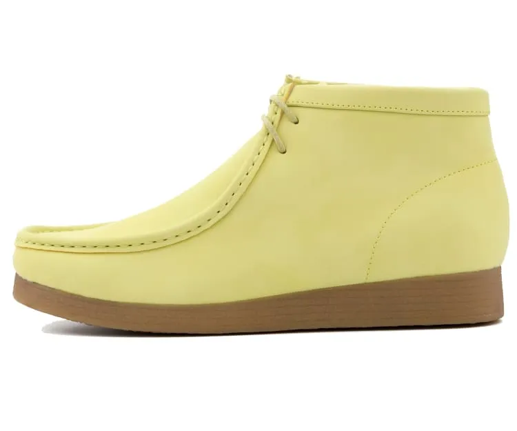 Amali Wallabee Boot Style Men's Lime Yellow Suede High Top Shoes