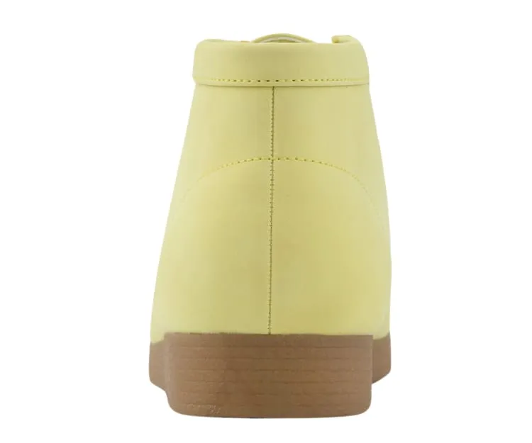 Amali Wallabee Boot Style Men's Lime Yellow Suede High Top Shoes