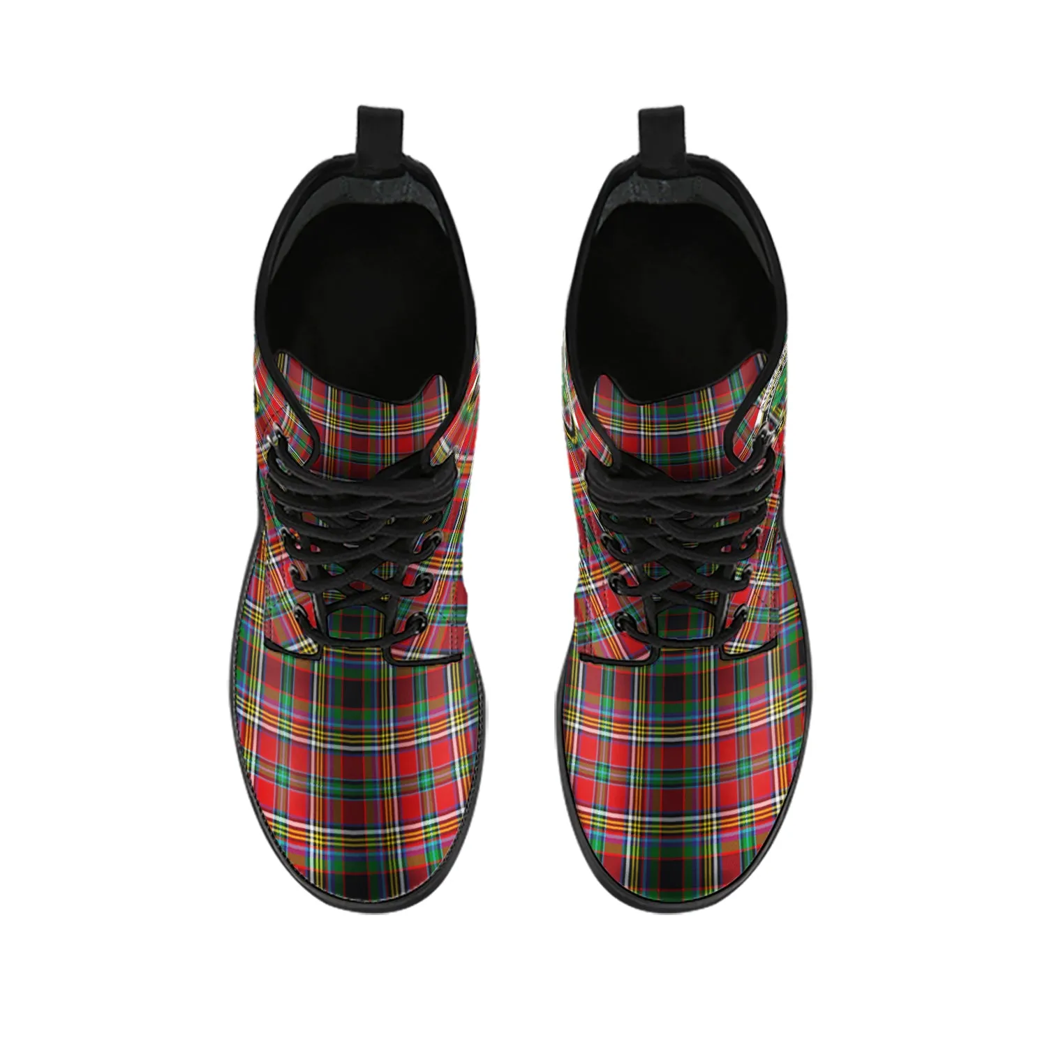 Anderson of Arbrake Tartan Leather Boots with Family Crest