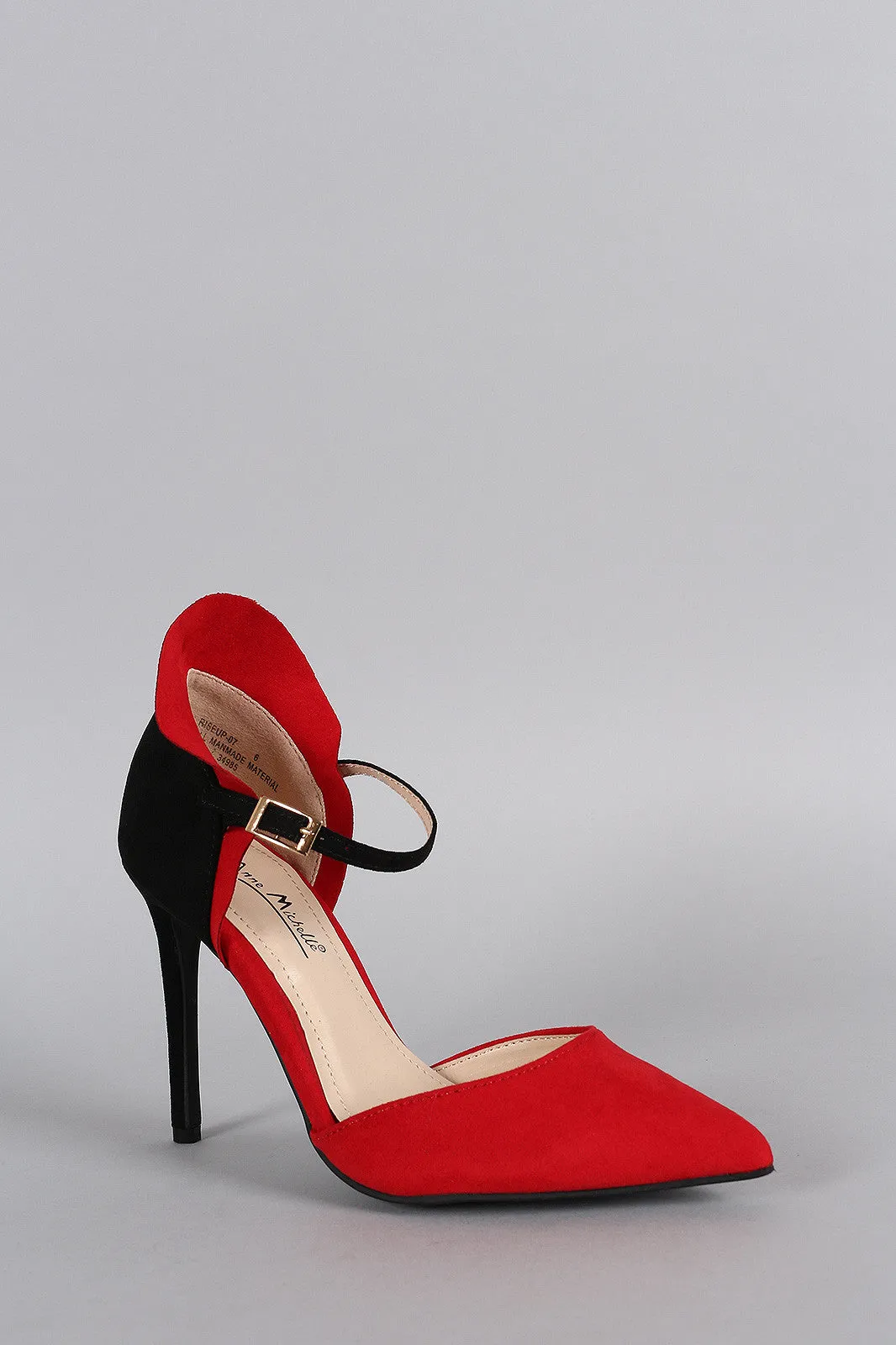 Anne Michelle Two Tone Ruffle Mary Jane Pump