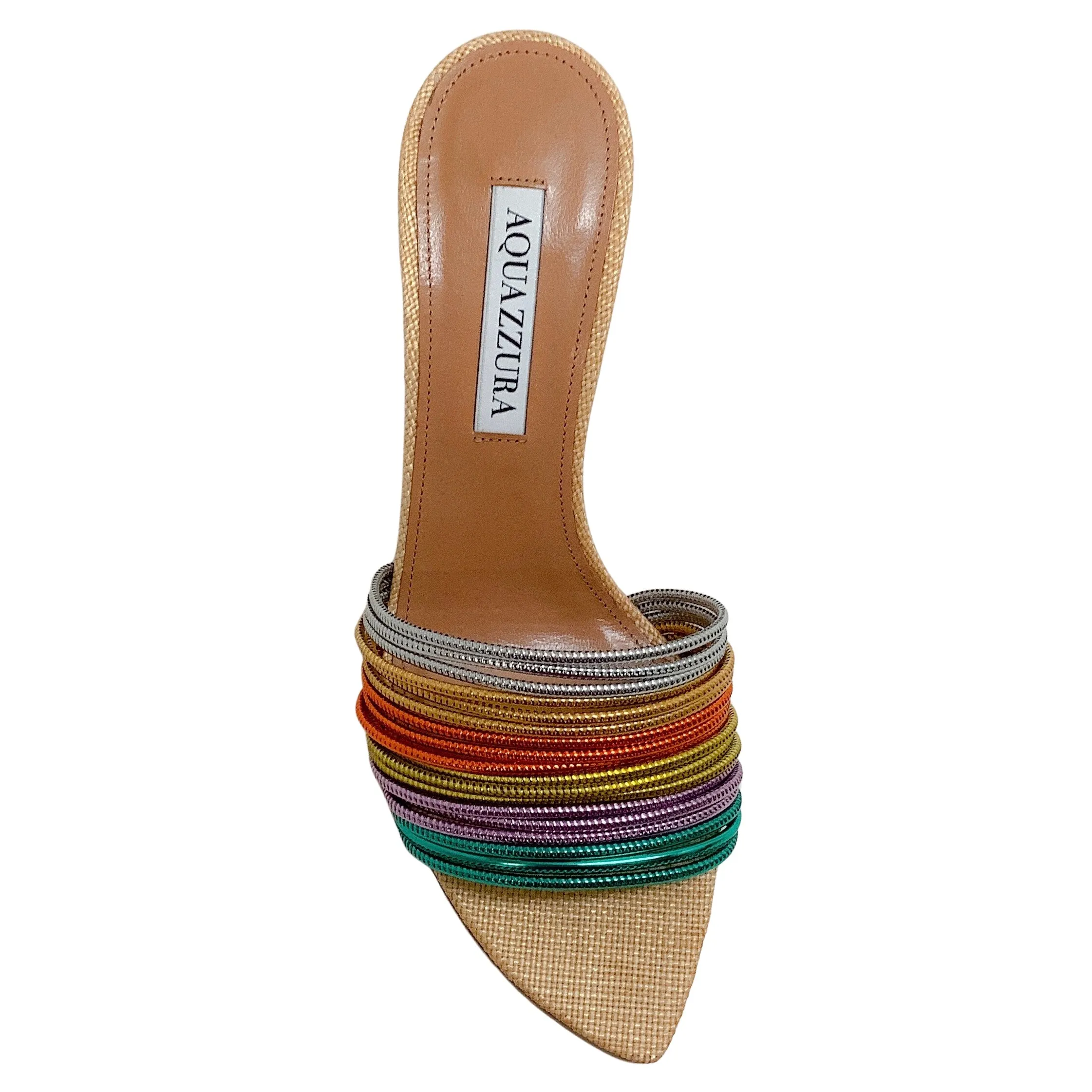 Aquazzura Pastel Rainbow Rendezvous Sandals