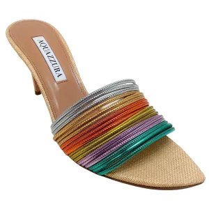 Aquazzura Pastel Rainbow Rendezvous Sandals