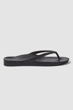 Archies Footwear Arch Support Thong Black