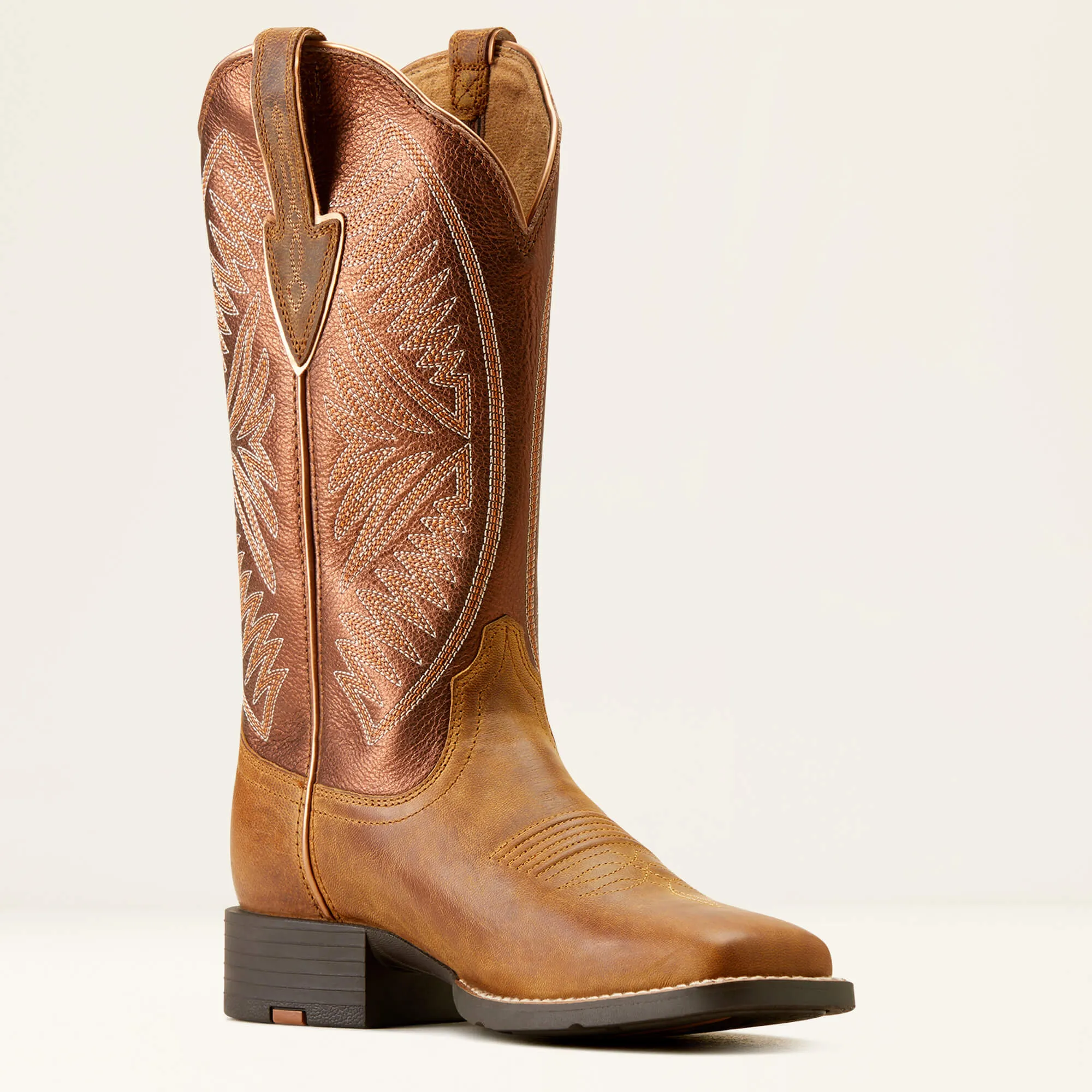 Ariat Women's Burnished Chestnut Round Up Ruidoso Western Boot