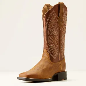 Ariat Women's Burnished Chestnut Round Up Ruidoso Western Boot