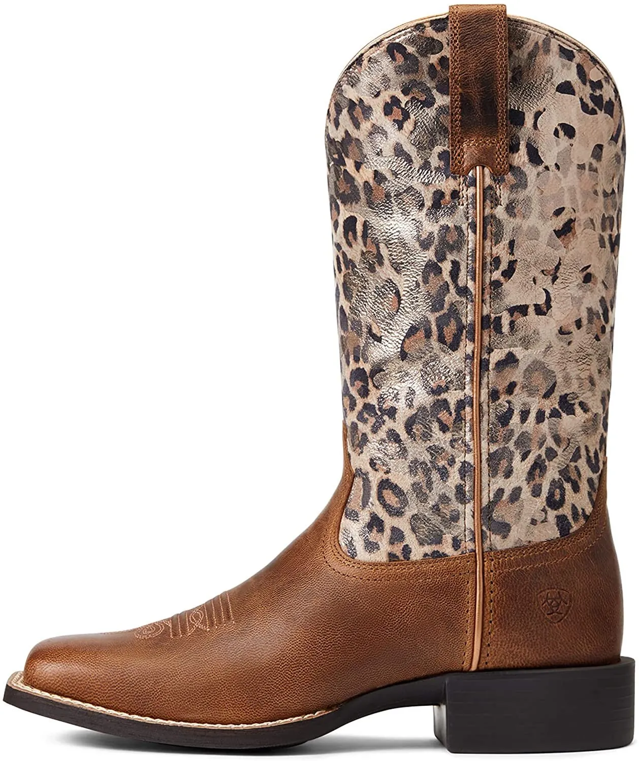 Ariat Women's Round Up West Leopard Square Toe Boots