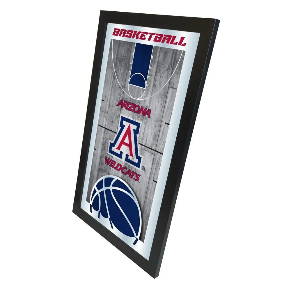 Arizona Wildcats HBS Blue Basketball Framed Hanging Glass Wall Mirror (26"x15")