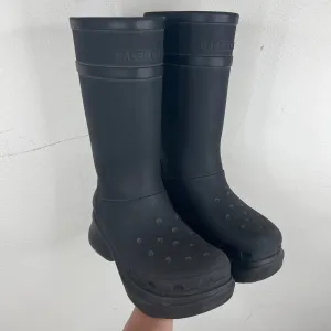 Balenciaga Black Croc Boots