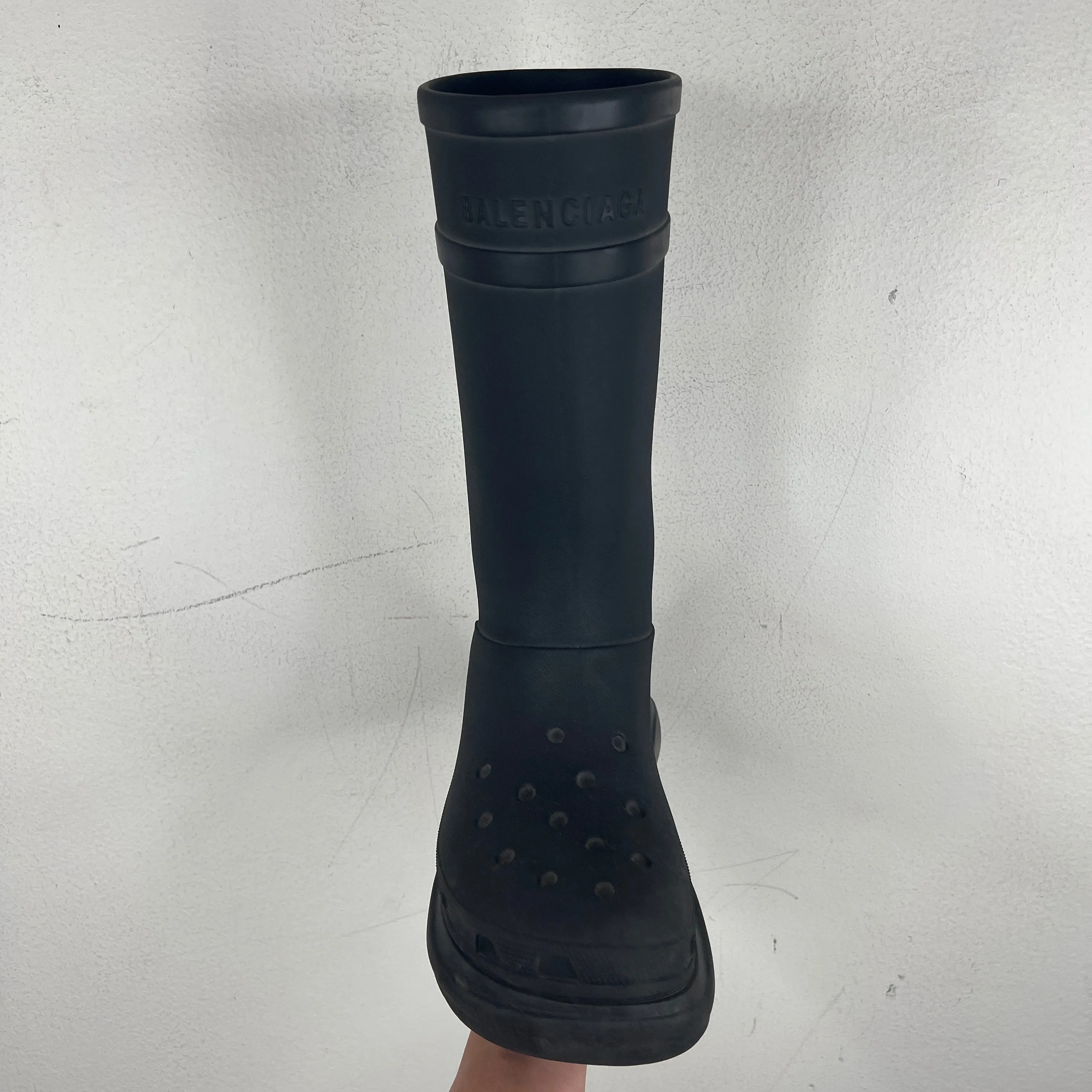 Balenciaga Black Croc Boots