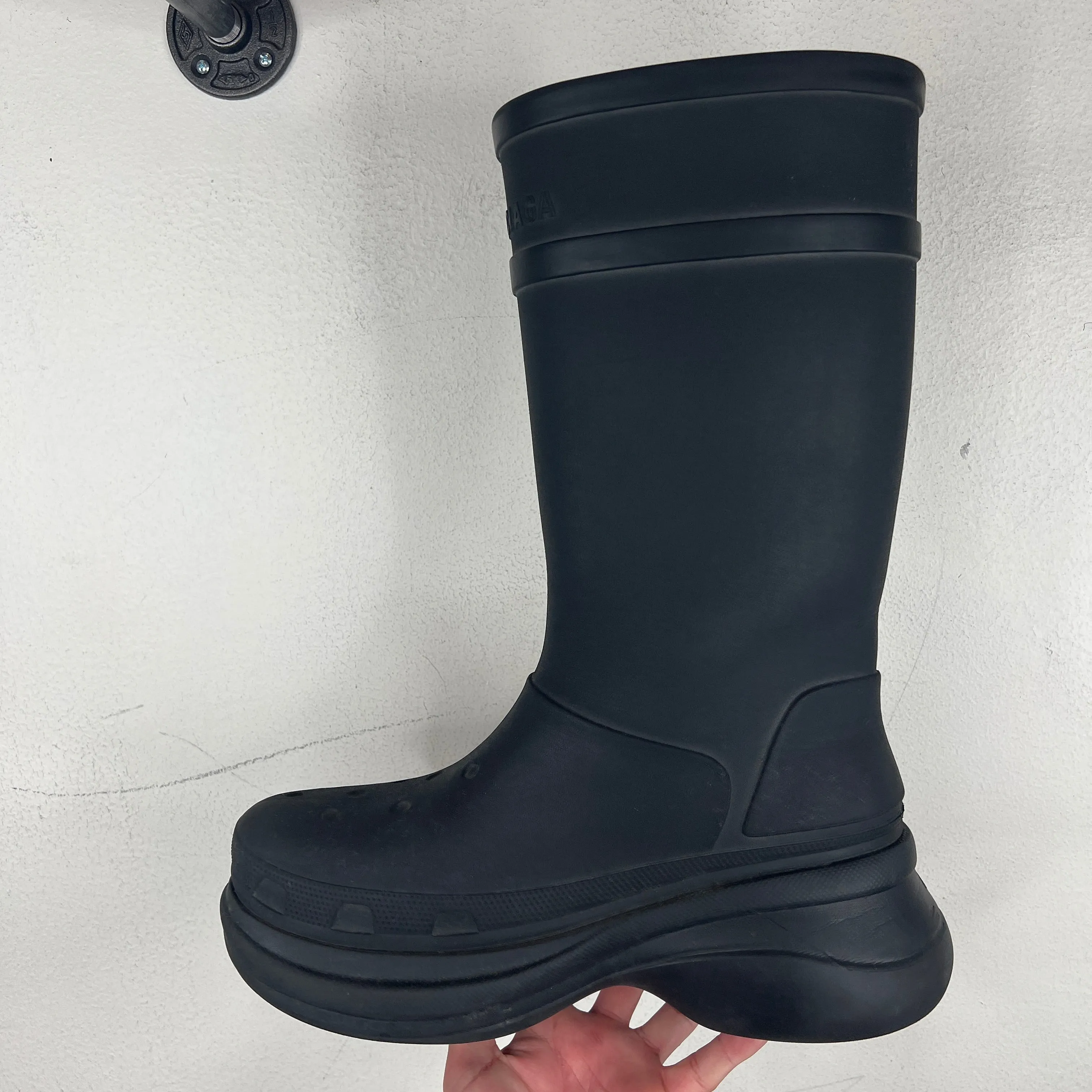 Balenciaga Black Croc Boots