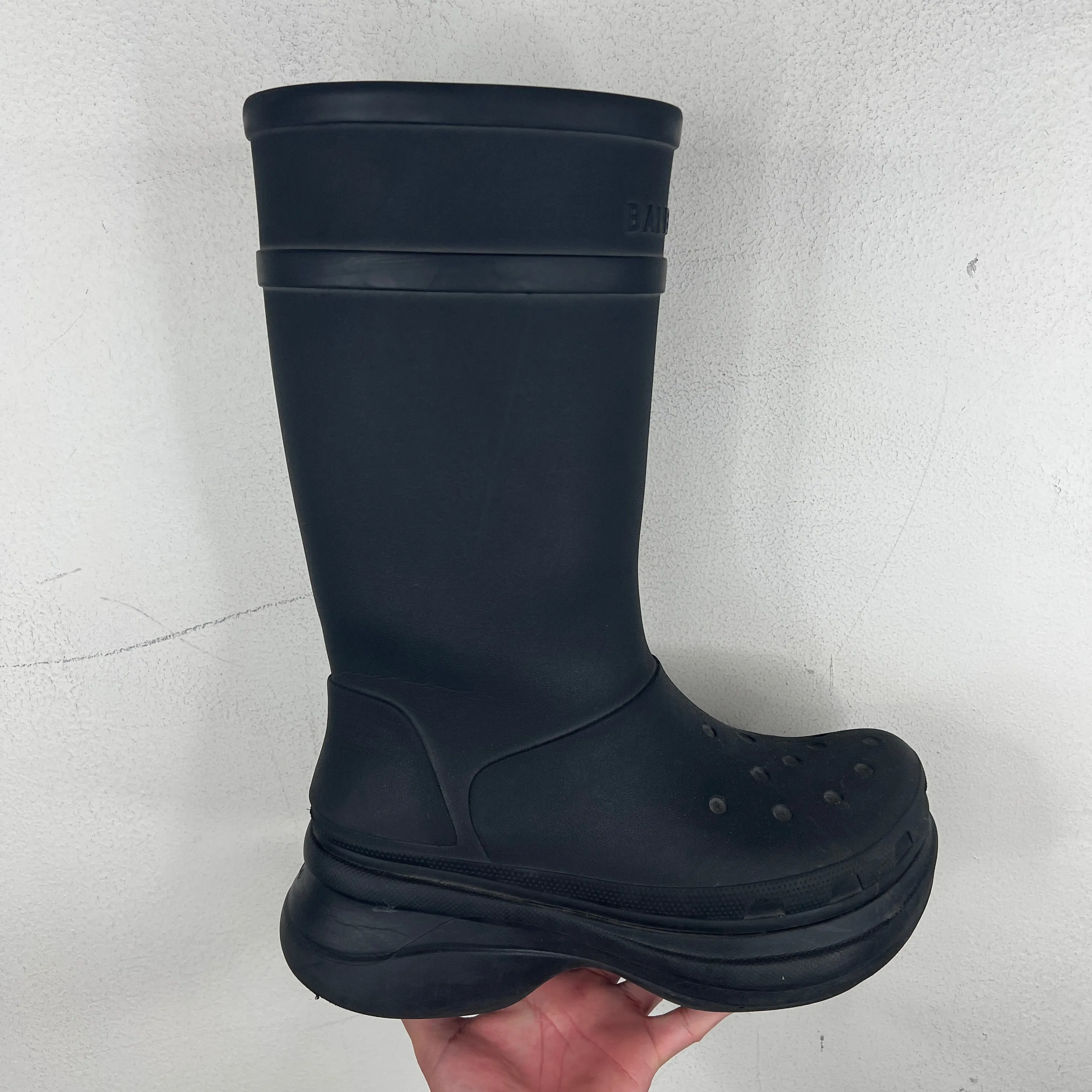 Balenciaga Black Croc Boots