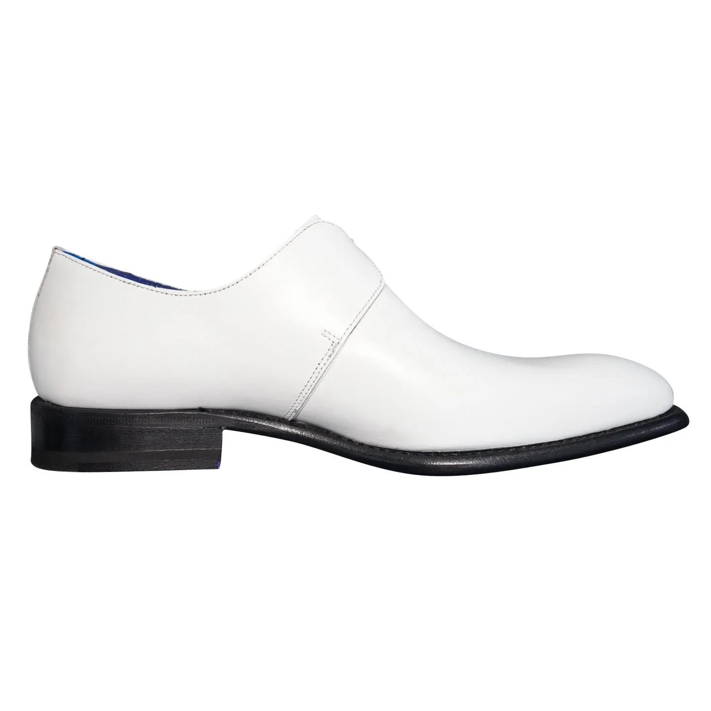 Bianco With Yellow Gold Hardware Monk Strap