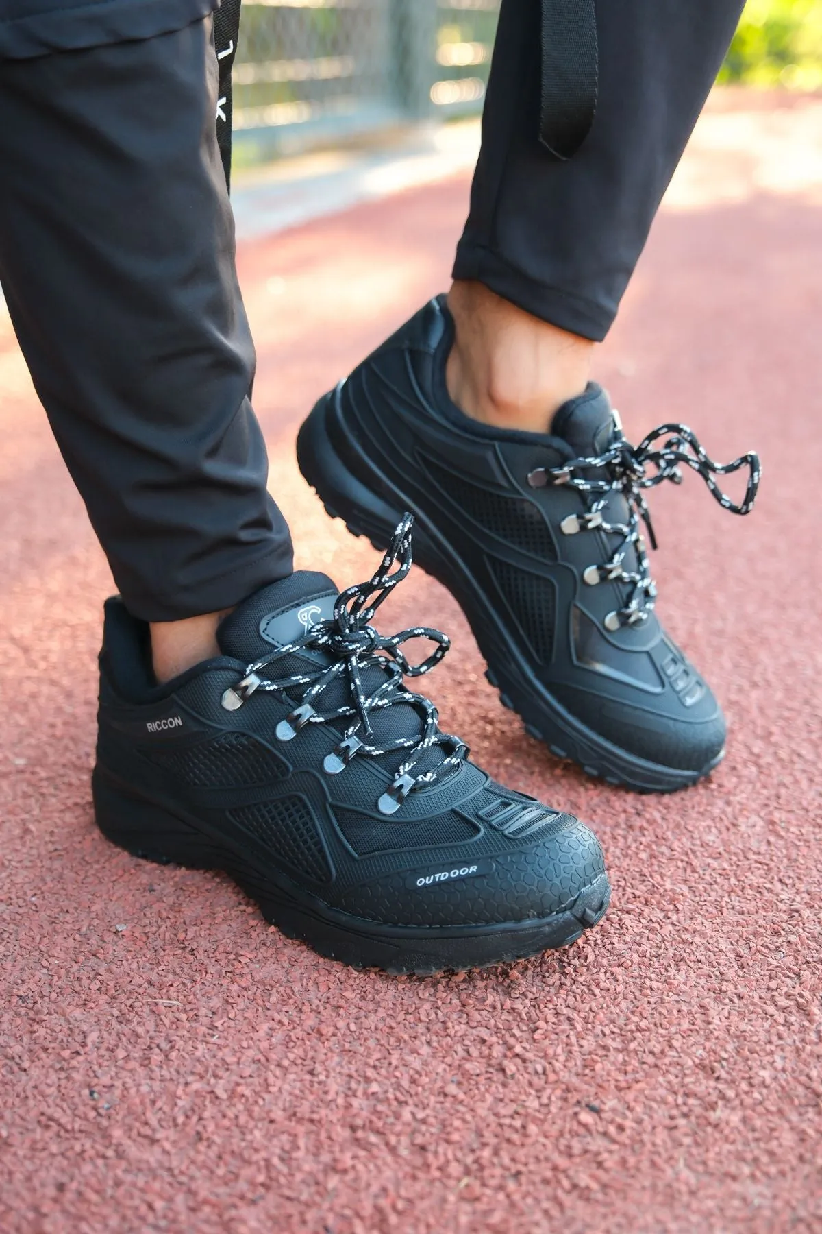 Black Black Unisex 3d Rubber Trekking Shoes 00128030