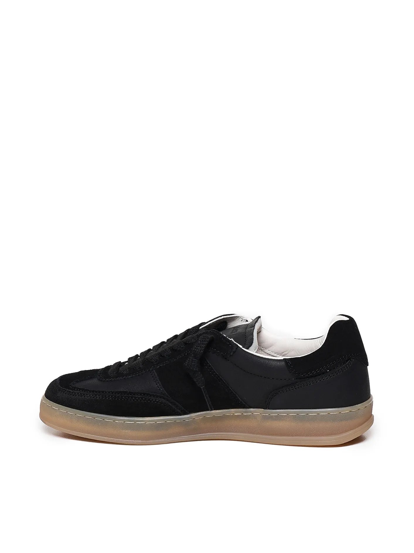 Black Calfskin Sporty Sneakers