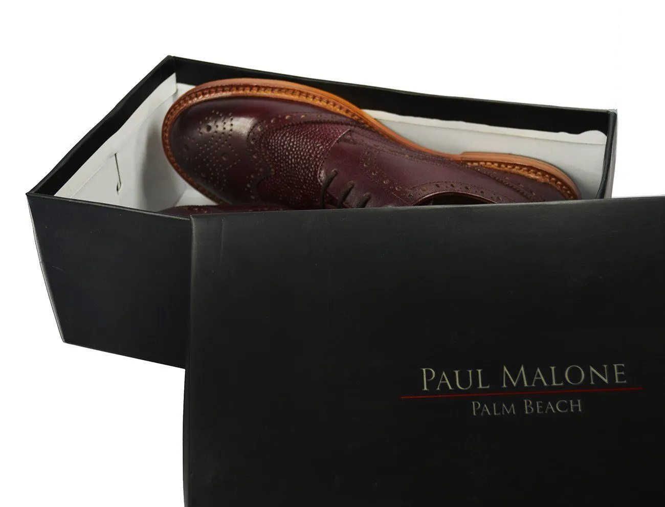 BRADFORD Burgundy Full BrogueLeather Oxford Shoes