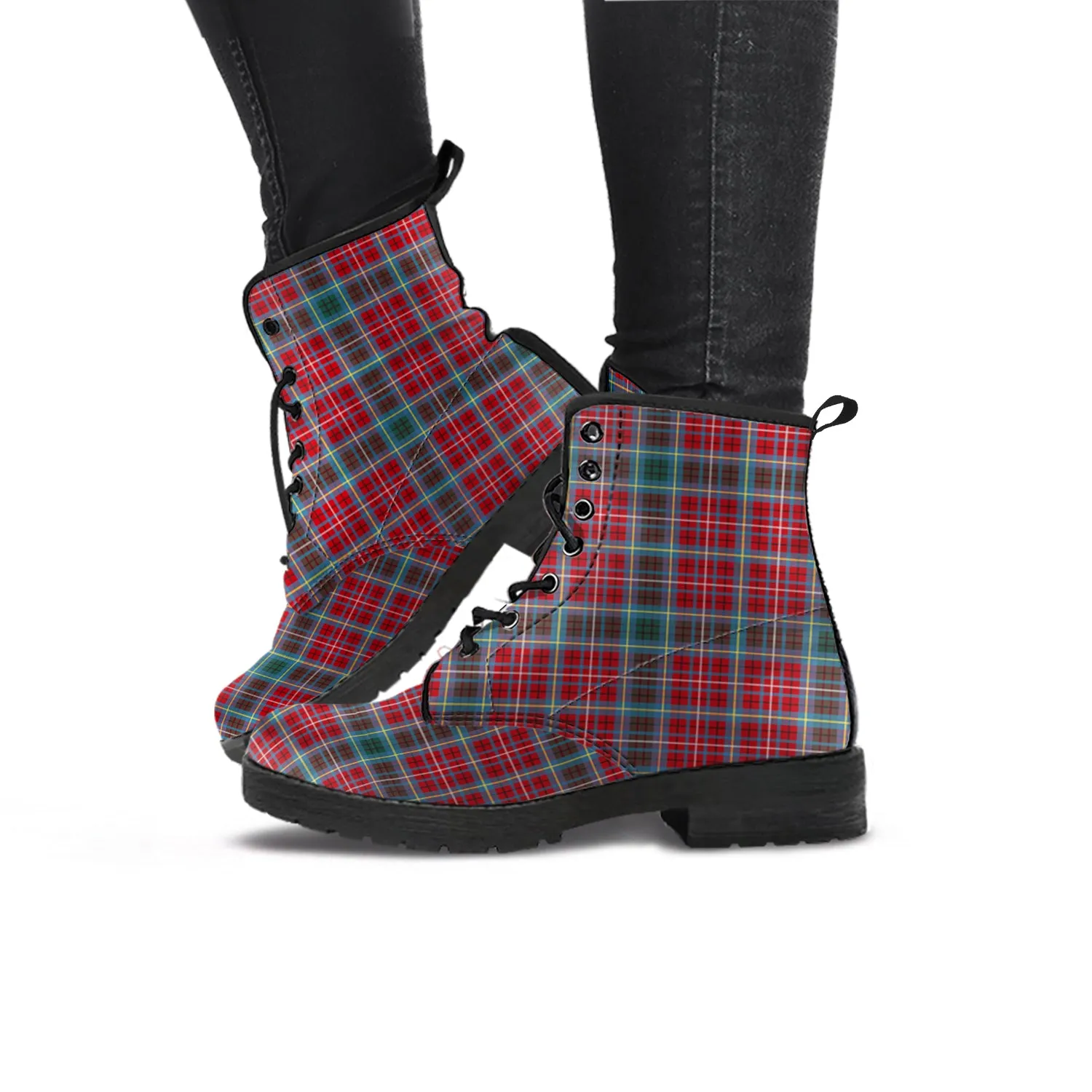 British Columbia Province Canada Tartan Leather Boots