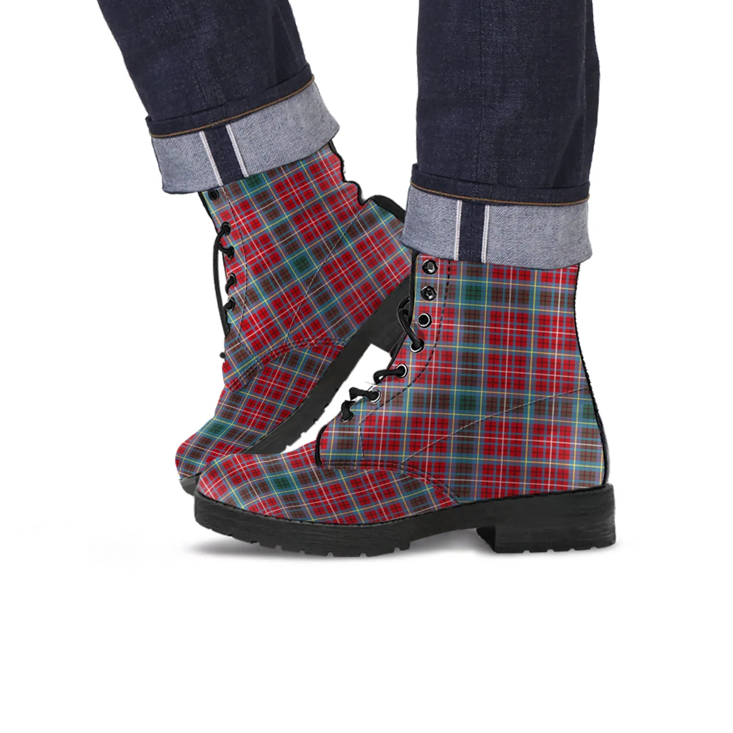 British Columbia Province Canada Tartan Leather Boots