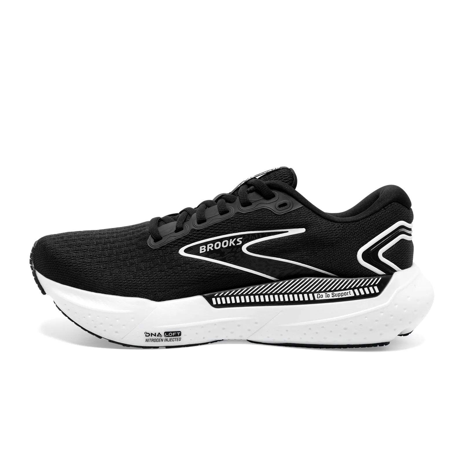 Brooks Glycerin GTS 21 Running Shoe (Men) - Black/Grey/White