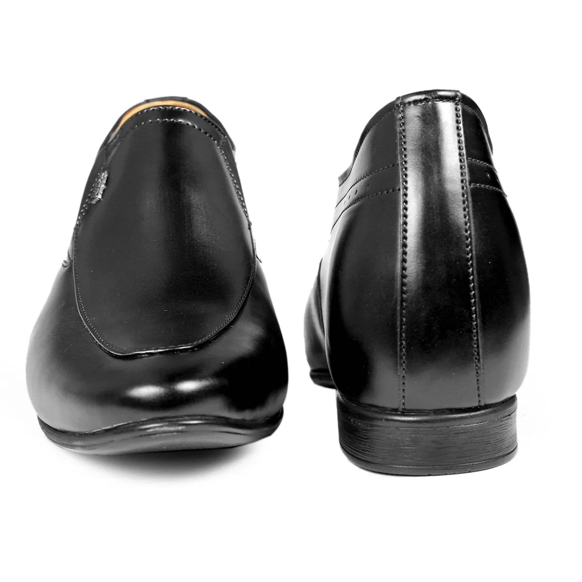 BXXY 9 cm (3.5 Inch) Hidden Height Increasing Faux Leather Material Slip-on Formal Shoes