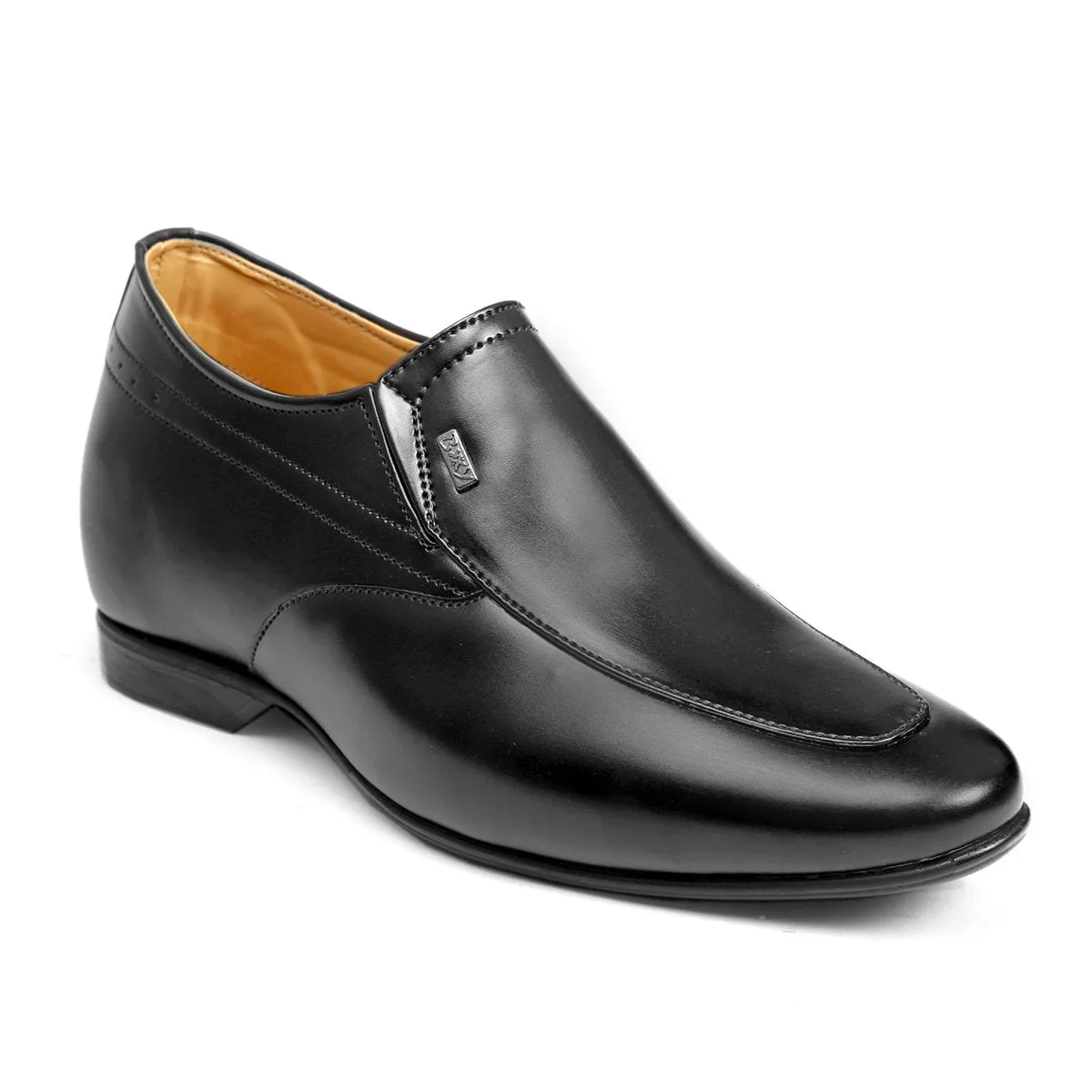 BXXY 9 cm (3.5 Inch) Hidden Height Increasing Faux Leather Material Slip-on Formal Shoes