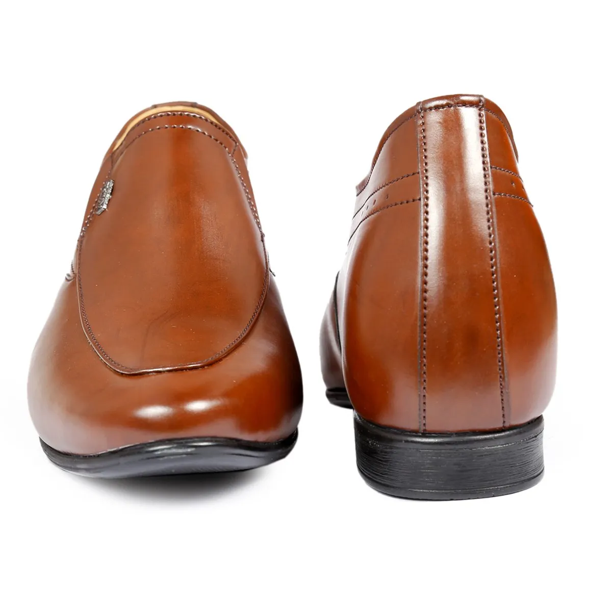 BXXY 9 cm (3.5 Inch) Hidden Height Increasing Faux Leather Material Slip-on Formal Shoes