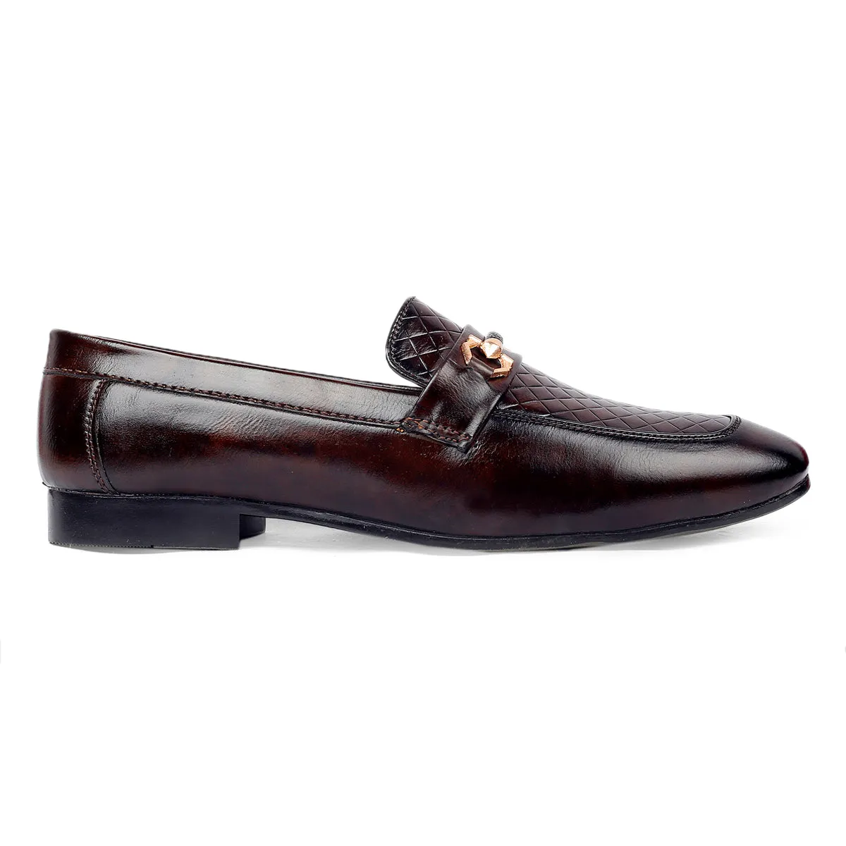 Bxxy's Vegan Leather Designer Buckle Loafers for Men