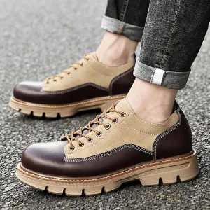 Casual Vintage British Cow Leather Shoes