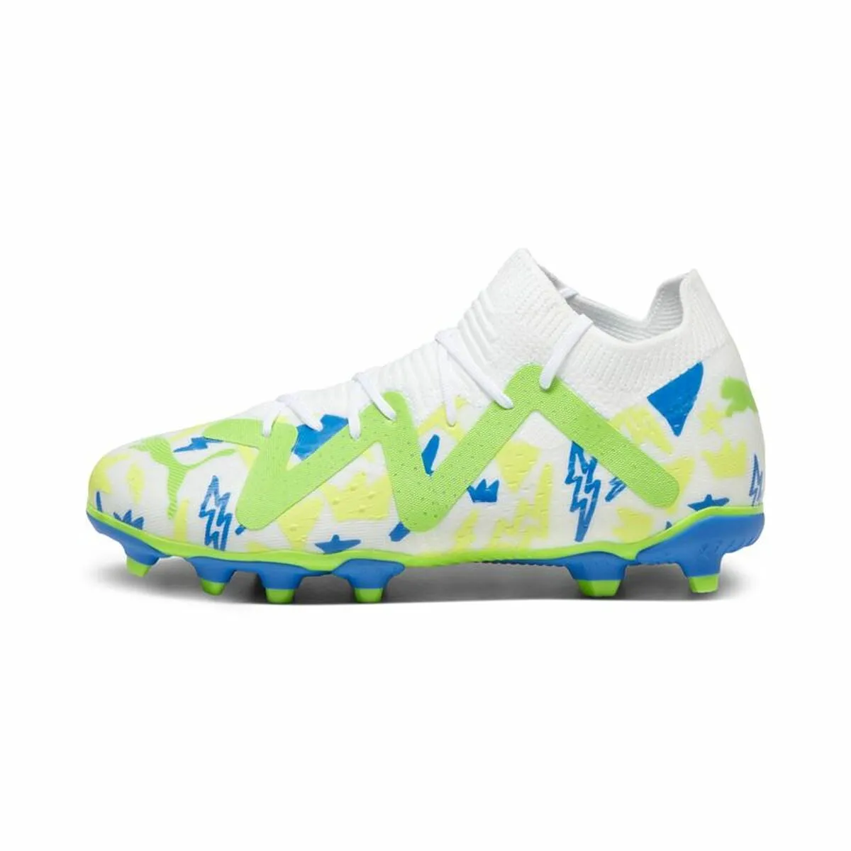 Childrens Football Boots Puma Future Match N Fg White