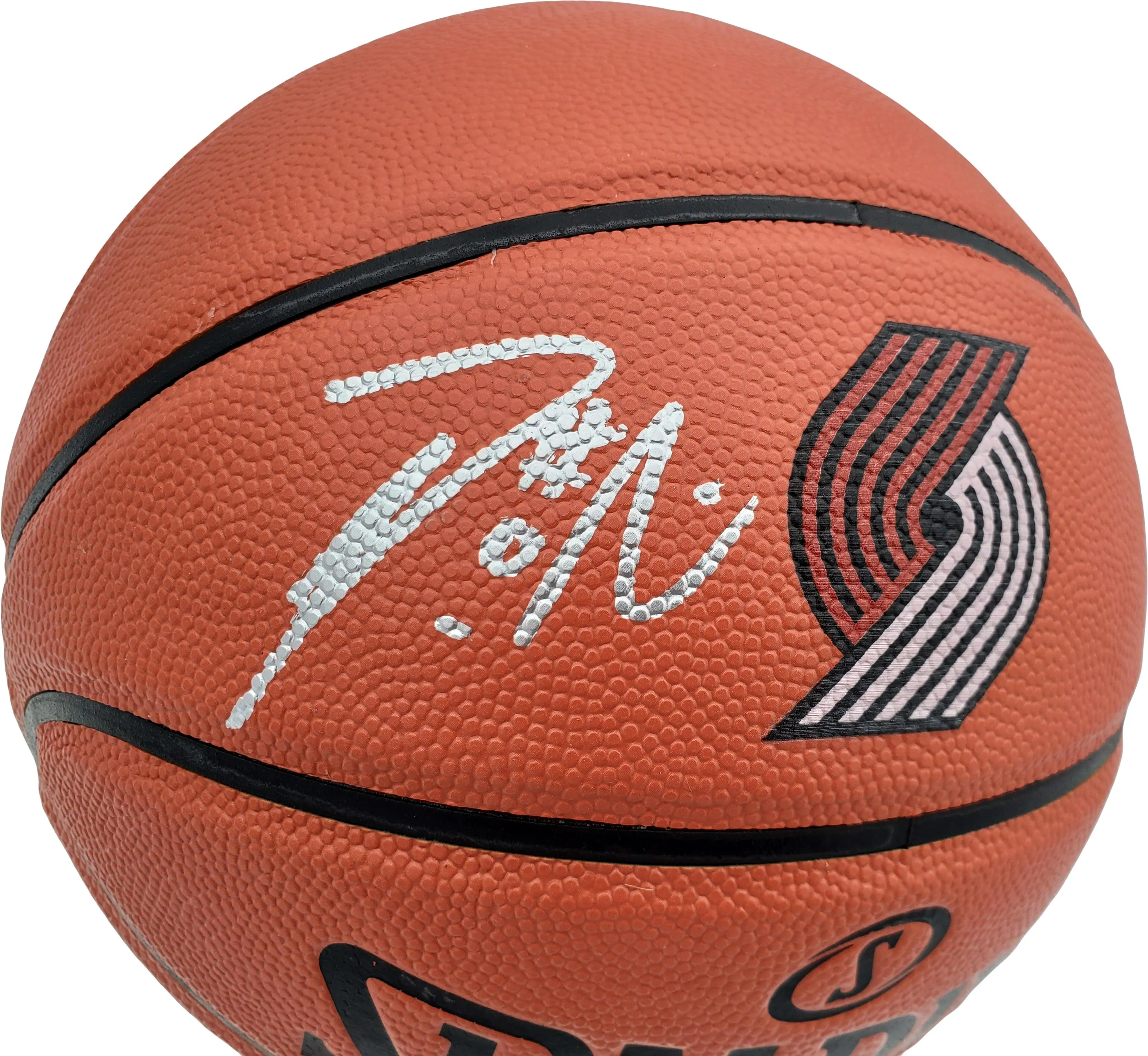 Damian Lillard Autographed Official Spalding Indoor/Outdoor Logo Basketball Portland Trail Blazers Beckett BAS Stock #195279