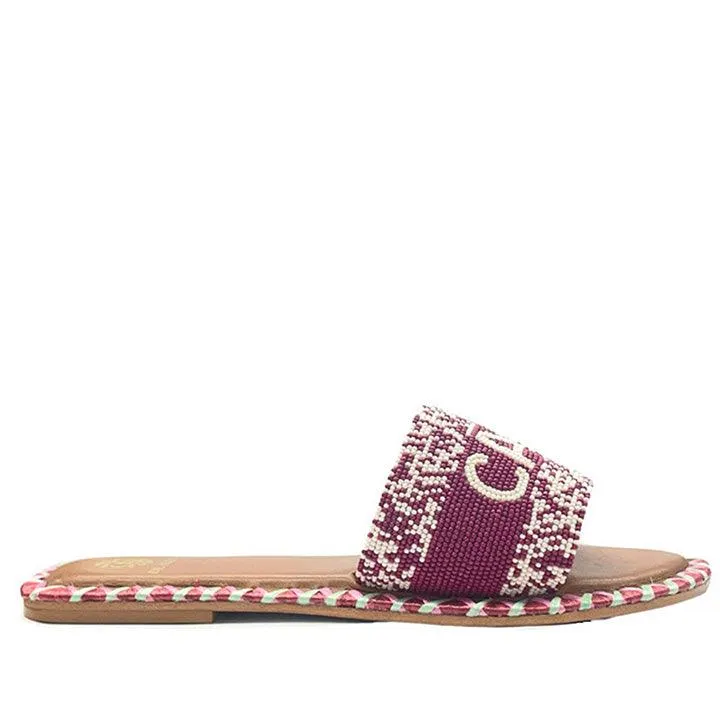 DE SIENA CAPRI BEADS MIRTO FLATS