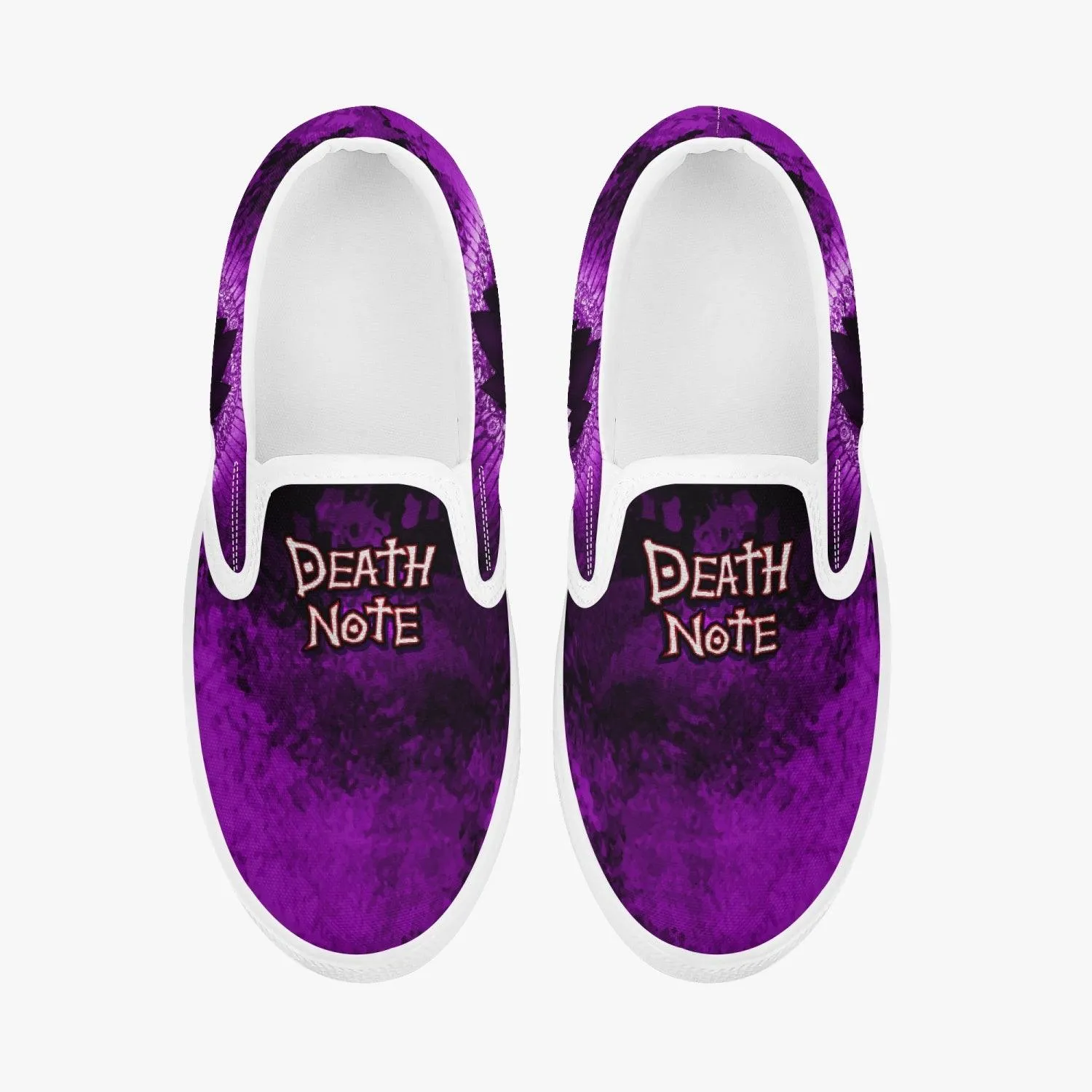 Death Note Ryuk Purple Kids Slip Ons Anime Shoes