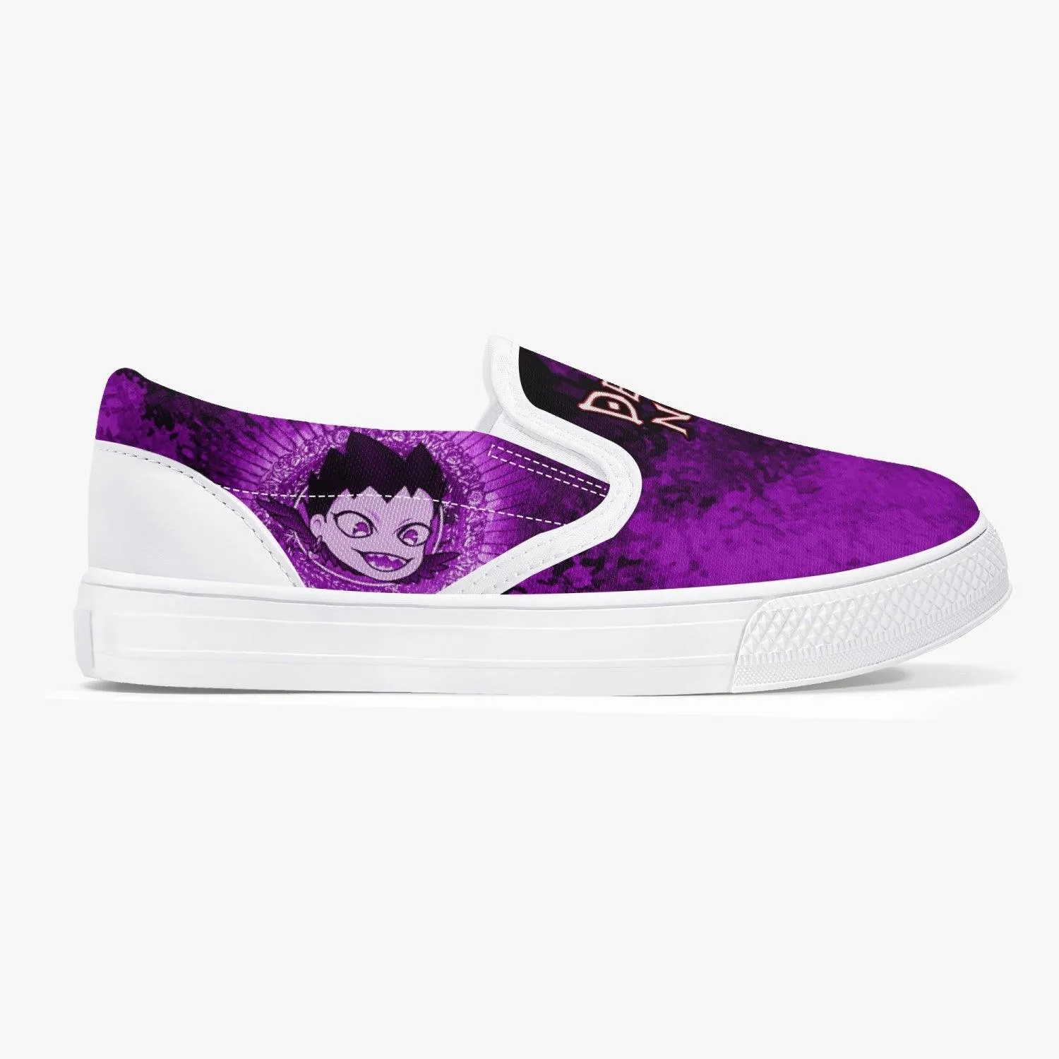 Death Note Ryuk Purple Kids Slip Ons Anime Shoes