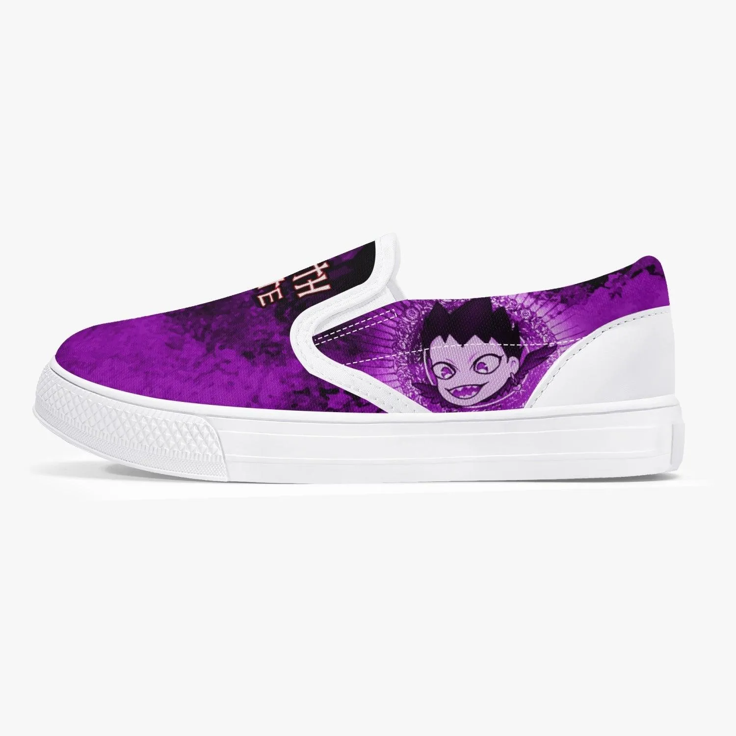 Death Note Ryuk Purple Kids Slip Ons Anime Shoes