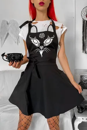 Devil Cat Kitchen Apron